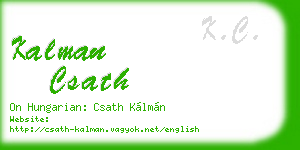 kalman csath business card